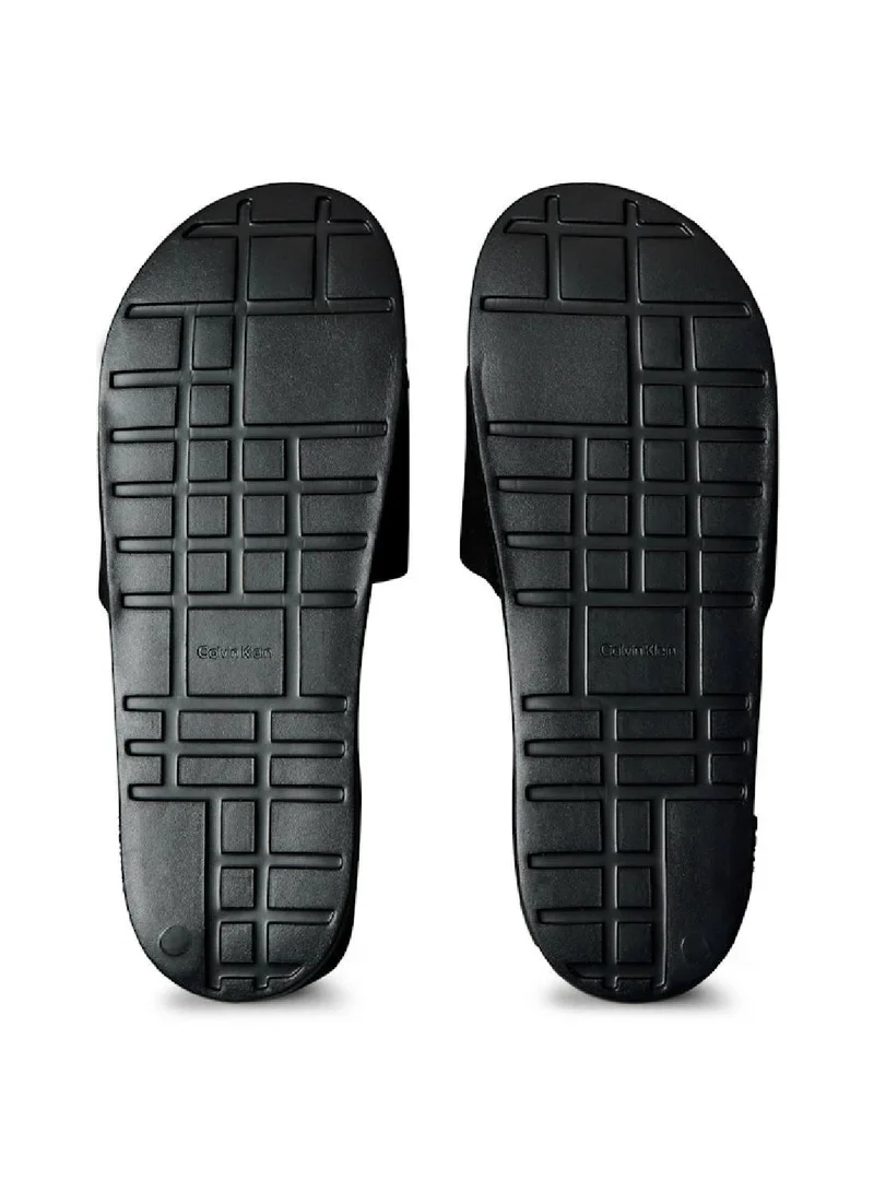 CALVIN KLEIN Triple Black Nemo - Canvas Signature Logo Sliders for Men | Best Price UAE